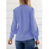 imageEVALESS Womens Tops Trendy 2025 Long Sleeve Shirts Blouses Dressy Casual Spring Summer Business OutfitsD Sky Blue