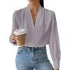 imageEVALESS Womens Tops Trendy 2025 Long Sleeve Shirts Blouses Dressy Casual Spring Summer Business OutfitsB Grey