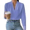 imageEVALESS Womens Tops Trendy 2025 Long Sleeve Shirts Blouses Dressy Casual Spring Summer Business OutfitsD Sky Blue