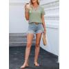 imageEVALESS Summer Tops for Women 2025 Short Sleeve V Neck Dressy Boho Lace Blouses ShirtsLight Green