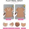 imageEVALESS Womens Short Sleeve Sexy Summer Tops Lace Trim V Neck Blouses for Women Fashion Tops Dressy Casual ShirtsB Apricot