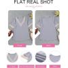 imageEVALESS Womens Short Sleeve Sexy Summer Tops Lace Trim V Neck Blouses for Women Fashion Tops Dressy Casual ShirtsB Gray