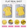 imageEVALESS Womens Short Sleeve Sexy Summer Tops Lace Trim V Neck Blouses for Women Fashion Tops Dressy Casual ShirtsB Yellow