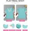 imageEVALESS Womens Short Sleeve Sexy Summer Tops Lace Trim V Neck Blouses for Women Fashion Tops Dressy Casual ShirtsB1 Green