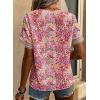 imageEVALESS Womens Short Sleeve Sexy Summer Tops Lace Trim V Neck Blouses for Women Fashion Tops Dressy Casual ShirtsB1 Multicolor