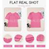 imageEVALESS Womens Tops Dressy Casual Cute Hollow Embroidered Blouses Short Sleeve Shirts Summer Outfits Trendy 2025Bright Pink