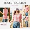 imageEVALESS Womens Tops Dressy Casual Cute Hollow Embroidered Blouses Short Sleeve Shirts Summer Outfits Trendy 2025Light Pink