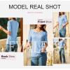 imageEVALESS Womens Tops Dressy Casual Cute Hollow Embroidered Blouses Short Sleeve Shirts Summer Outfits Trendy 2025Sky Blue