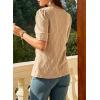 imageEVALESS Womens Tops Dressy Casual Cute Hollow Embroidered Blouses Short Sleeve Shirts Summer Outfits Trendy 2025Smoke Gray