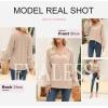 imageEVALESS Womens Tops Dressy Casual V Neck Long Sleeve Hollow Out Embroidered Blouses Shirts Spring Summer Outfits 2025Apricot