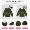 imageEVALESS Womens Tops Dressy Casual V Neck Long Sleeve Hollow Out Embroidered Blouses Shirts Spring Summer Outfits 2025Blackish Green