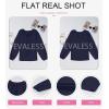 imageEVALESS Womens Tops Dressy Casual V Neck Long Sleeve Hollow Out Embroidered Blouses Shirts Spring Summer Outfits 2025Navy Blue