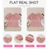 imageEVALESS Womens Tops Off The Shoulder Blouses for Women Dressy Casual Cute Puff Sleeve T Shirts Fashion 2025Apricot Pink