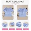 imageEVALESS Womens Tops Off The Shoulder Blouses for Women Dressy Casual Cute Puff Sleeve T Shirts Fashion 2025Beau Blue