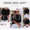 imageEVALESS Womens Tops Off The Shoulder Blouses for Women Dressy Casual Cute Puff Sleeve T Shirts Fashion 2025Black