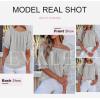 imageEVALESS Womens Tops Off The Shoulder Blouses for Women Dressy Casual Cute Puff Sleeve T Shirts Fashion 2025Light Grey