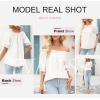 imageEVALESS Womens Tops Off The Shoulder Blouses for Women Dressy Casual Cute Puff Sleeve T Shirts Fashion 2025White