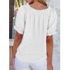 imageEVALESS Womens Tops Off The Shoulder Blouses for Women Dressy Casual Cute Puff Sleeve T Shirts Fashion 2025White