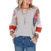 imageEVALESS 34 Length Sleeve Womens Tops Trendy 2025 Spring Summer Crew Neck Oversized Striped Patchwork Shirts BlouseGray Stripe