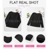 imageEVALESS Spring Summer Tops for Women Trendy V Neck Long Sleeve Shirts 2025 Basic T Shirts Loose Tee Clothes Casual Outfits01 Black
