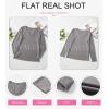imageEVALESS Spring Summer Tops for Women Trendy V Neck Long Sleeve Shirts 2025 Basic T Shirts Loose Tee Clothes Casual Outfits1 Gray