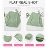 imageEVALESS Spring Summer Tops for Women Trendy V Neck Long Sleeve Shirts 2025 Basic T Shirts Loose Tee Clothes Casual Outfits1 Green