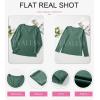 imageEVALESS Spring Summer Tops for Women Trendy V Neck Long Sleeve Shirts 2025 Basic T Shirts Loose Tee Clothes Casual Outfits1 Mist Green