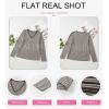 imageEVALESS Spring Summer Tops for Women Trendy V Neck Long Sleeve Shirts 2025 Basic T Shirts Loose Tee Clothes Casual Outfits2 Gray Stripe