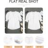 imageEVALESS V Neck Blouses for Women Dressy Casual Summer Puff Ruffle Short Sleeve Shirt Tops1a White