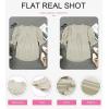 imageEVALESS V Neck Blouses for Women Dressy Casual Summer Puff Ruffle Short Sleeve Shirt TopsB Apricot