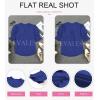 imageEVALESS V Neck Blouses for Women Dressy Casual Summer Puff Ruffle Short Sleeve Shirt TopsB Blue