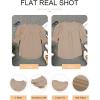 imageEVALESS V Neck Blouses for Women Dressy Casual Summer Puff Ruffle Short Sleeve Shirt TopsB Khaki