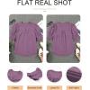 imageEVALESS V Neck Blouses for Women Dressy Casual Summer Puff Ruffle Short Sleeve Shirt TopsB Purple