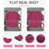 imageEVALESS V Neck Blouses for Women Dressy Casual Summer Puff Ruffle Short Sleeve Shirt TopsB Rose