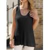 imageEVALESS Waffle Knit Tank Top for Women Summer 2025 Trendy Oversized Scoop Neck Knit Sleeveless Shirts Tops1 Black