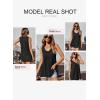 imageEVALESS Waffle Knit Tank Top for Women Summer 2025 Trendy Oversized Scoop Neck Knit Sleeveless Shirts Tops1 Black