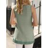imageEVALESS Waffle Knit Tank Top for Women Summer 2025 Trendy Oversized Scoop Neck Knit Sleeveless Shirts TopsAvocado Green