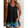 imageEVALESS Waffle Knit Tank Top for Women Summer 2025 Trendy Oversized Scoop Neck Knit Sleeveless Shirts TopsL Black