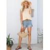 imageEVALESS Womens Cap Short Sleeve Textured Tops Summer Casual Crewneck Solid Basic T ShirtsBeige