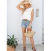 imageEVALESS Womens Cap Short Sleeve Textured Tops Summer Casual Crewneck Solid Basic T ShirtsWhite