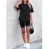 imageEVALESS Womens Fashion Summer Tops 2025 Crewneck Short Sleeve T Shirts1a Black