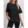 imageEVALESS Womens Fashion Summer Tops 2025 Crewneck Short Sleeve T Shirts1a Black