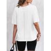 imageEVALESS Womens Fashion Summer Tops 2025 Crewneck Short Sleeve T Shirts2a White