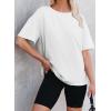 imageEVALESS Womens Fashion Summer Tops 2025 Crewneck Short Sleeve T Shirts2a White