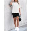 imageEVALESS Womens Fashion Summer Tops 2025 Crewneck Short Sleeve T Shirts2a White