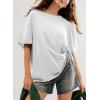 imageEVALESS Womens Fashion Summer Tops 2025 Crewneck Short Sleeve T Shirts2a White
