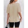 imageEVALESS Womens Fashion Summer Tops 2025 Crewneck Short Sleeve T Shirts3a Light Brown