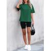 imageEVALESS Womens Fashion Summer Tops 2025 Crewneck Short Sleeve T ShirtsBlackish Green