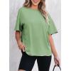 imageEVALESS Womens Fashion Summer Tops 2025 Crewneck Short Sleeve T ShirtsGreen