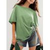 imageEVALESS Womens Fashion Summer Tops 2025 Crewneck Short Sleeve T ShirtsGreen